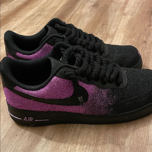 Nike Black and Purple Sneakers